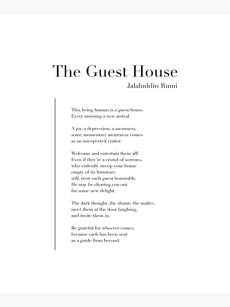 The Guest House by Rumi by wisemagpie