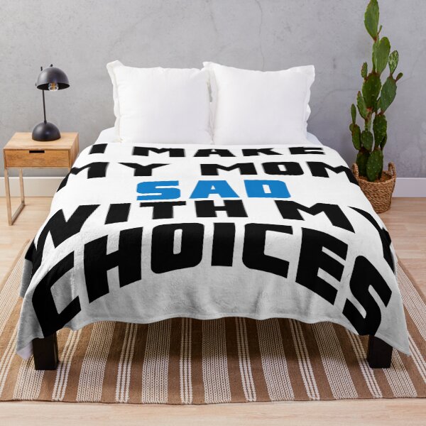 Item preview, I make my mom sad with my choices text Funny Tshirt Sticker designed and sold by gamerzemporium.