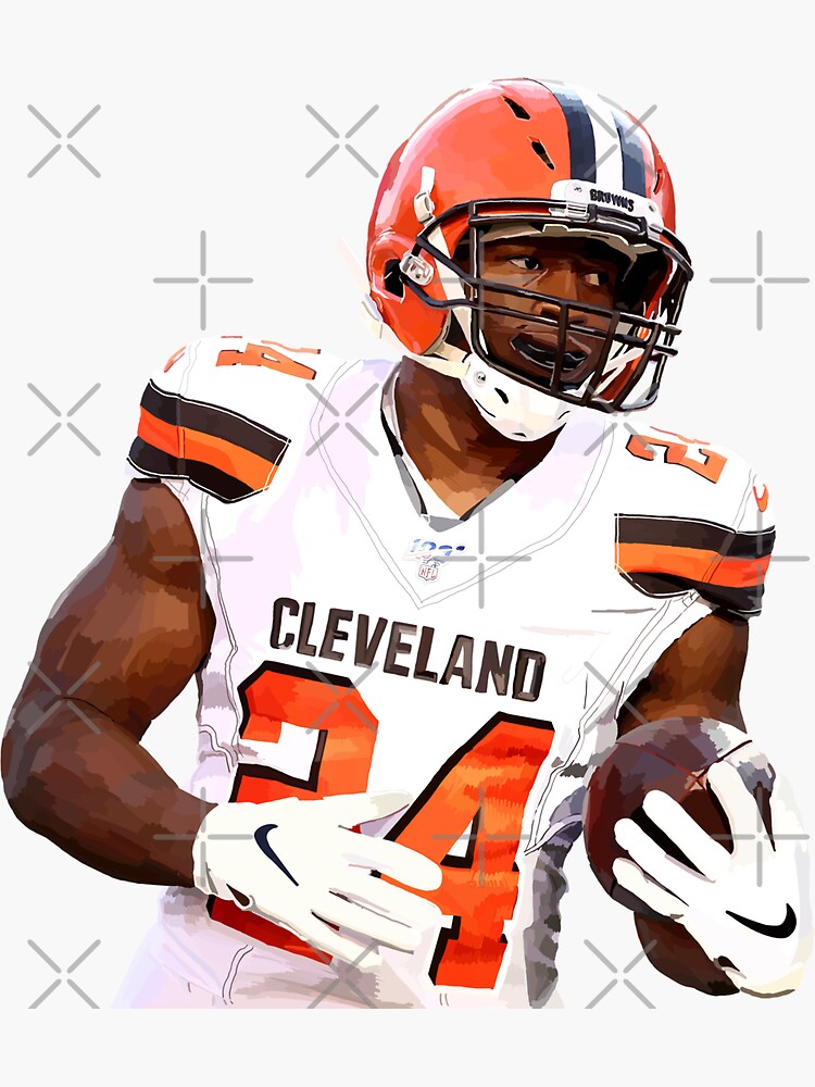 Nick Chubb Football Paper Poster Browns - Nick Chubb - Sticker