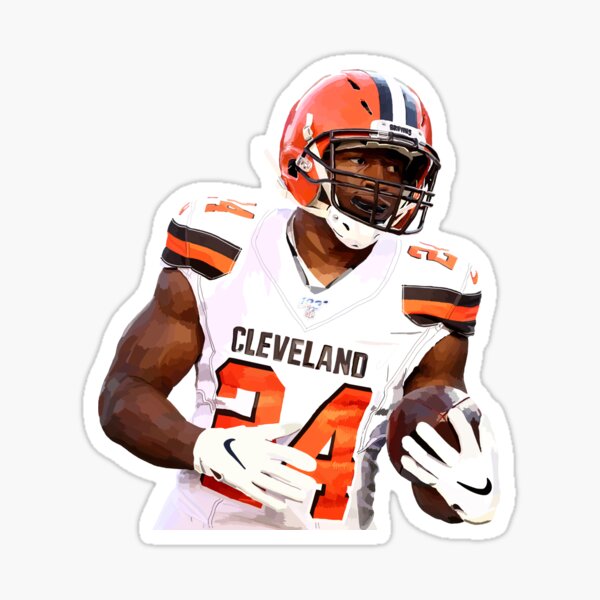 Nick Chubb Football Edit Tapestries Browns - Nick Chubb - Sticker