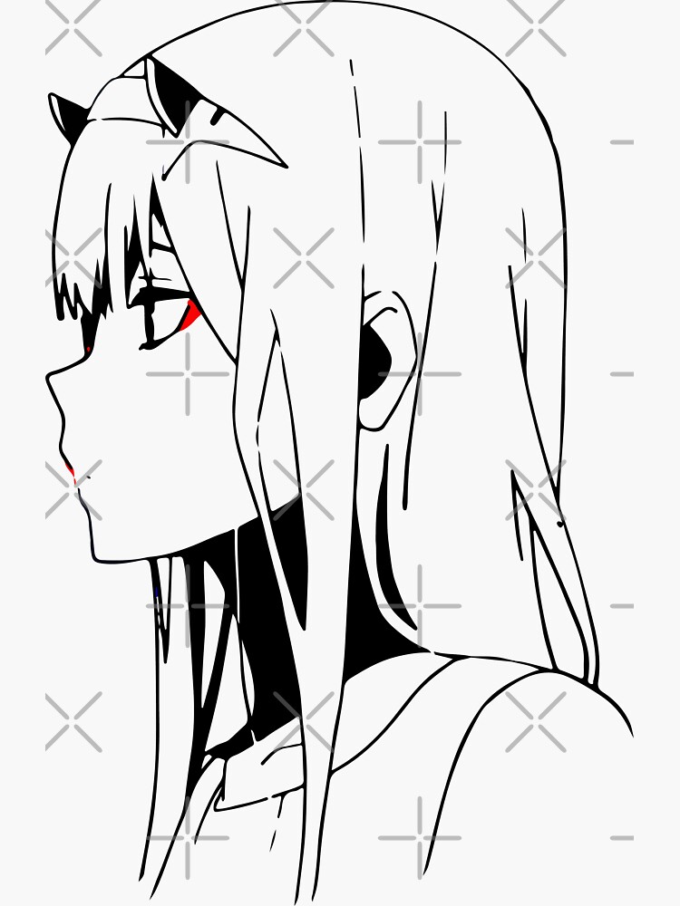 Zero Two Bunny Darling in the Franxx Weatherproof Anime Sticker 6 Car Decal