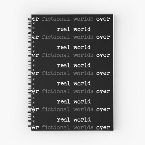 Item preview, Fictional worlds over real world on black designed and sold by ordinarysummer.
