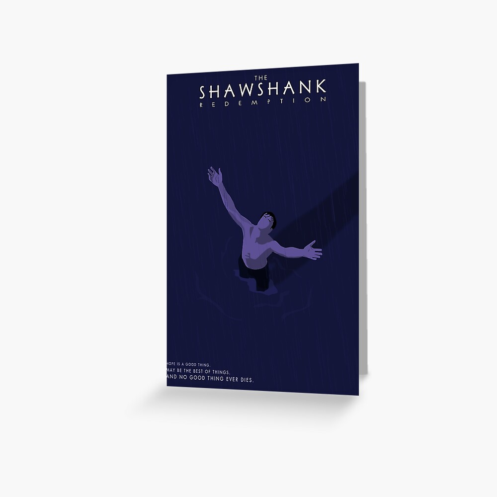 the-shawshank-redemption-minimalist-poster-greeting-card-by-arshadtp