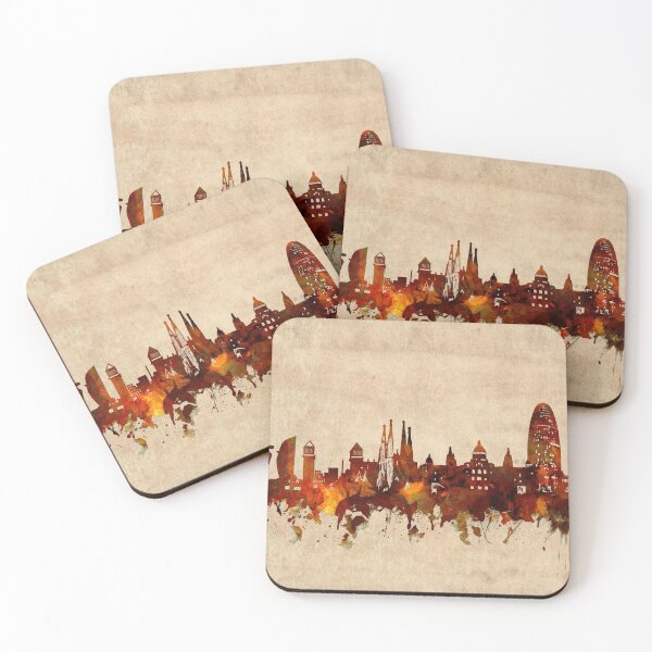 Item preview, barcelona skyline vintage designed and sold by BekimART2.