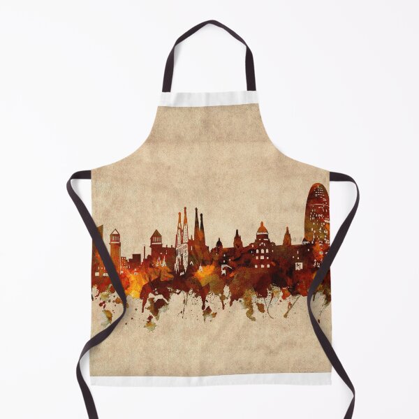 Item preview, barcelona skyline vintage designed and sold by BekimART2.