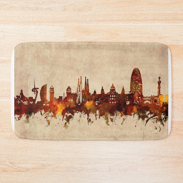 Item preview, barcelona skyline vintage designed and sold by BekimART2.