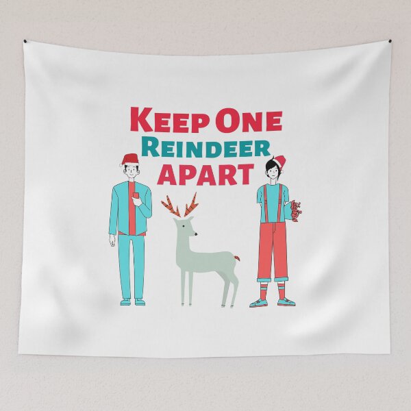Item preview, Keep One Reindeer Apart designed and sold by Joy Poddar.