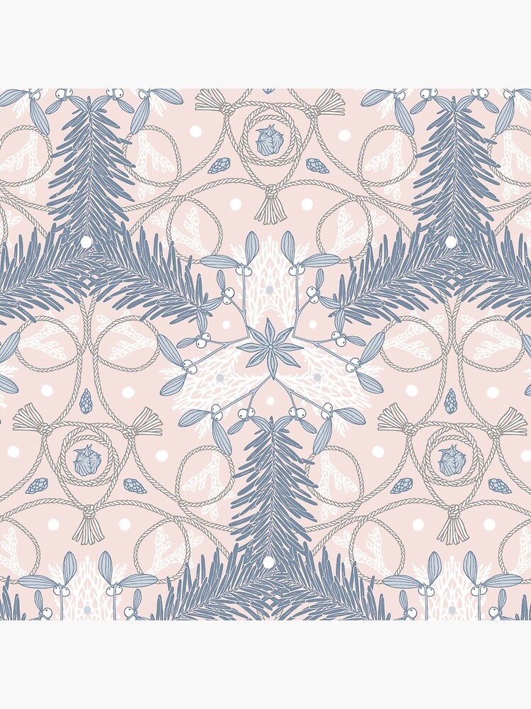 Thumbnail 3 of 3, Pin, Winter Evergreens - Mistletoe and Twine Pattern designed and sold by karolfuldesigns.