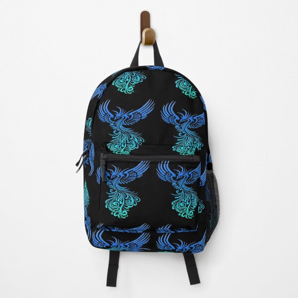 Item preview, Repeat Pattern Rising From The Ashes Phoenix Blue Aqua Ombre designed and sold by taiche.