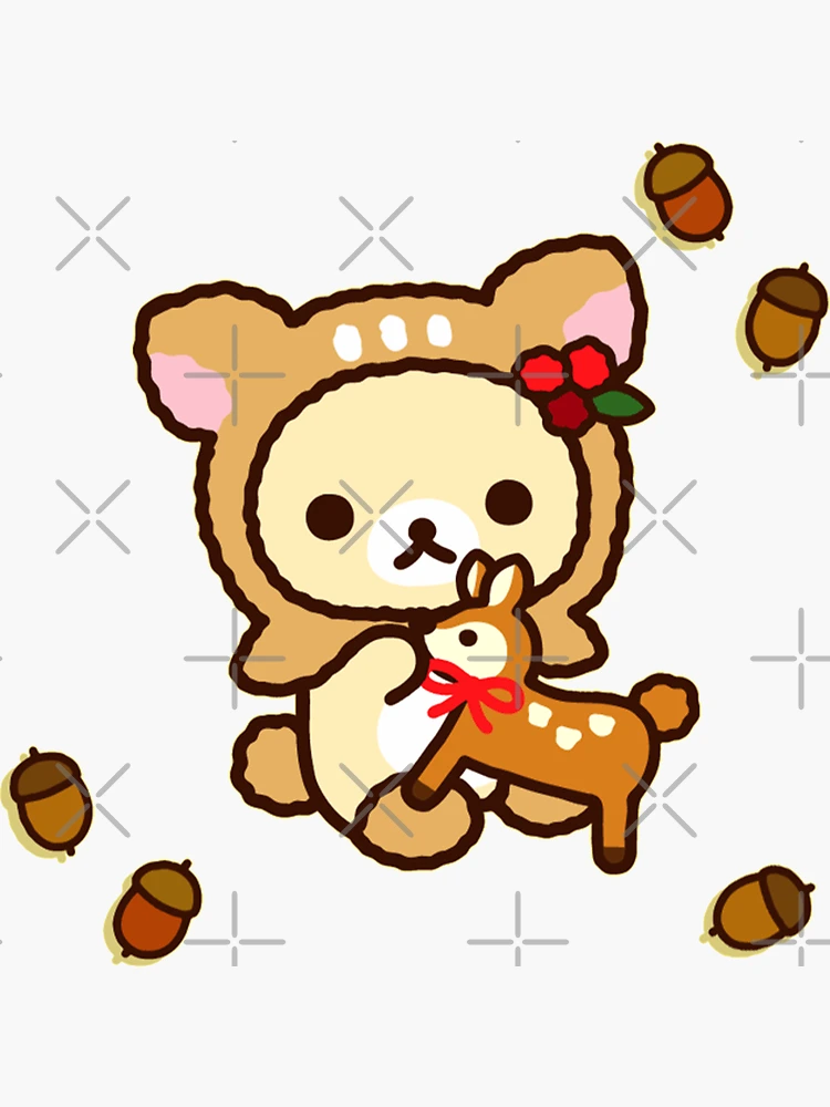 Cute Korean Bear Stickers Gifts for Girls Kids and Teens, 100pcs/Pack Small  Kawaii Rilakkuma Stickers, Vinyl Waterproof Lovely Aesthetic Stickers