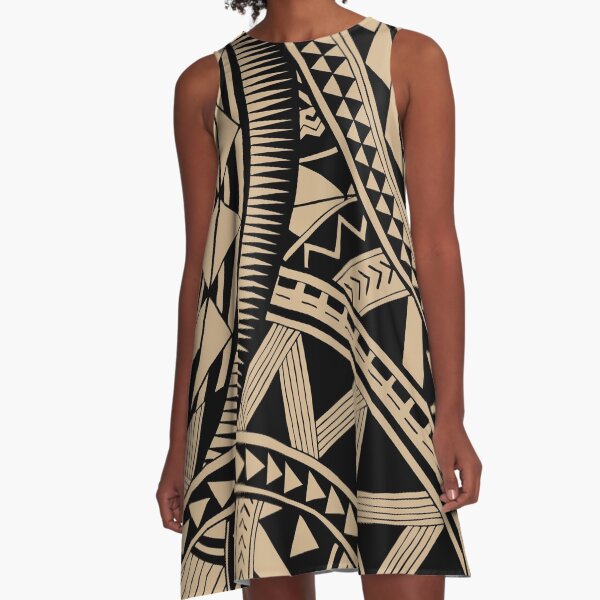 Item preview, Polynesian samoan tattoo black tan design designed and sold by Ayelet Fleming.