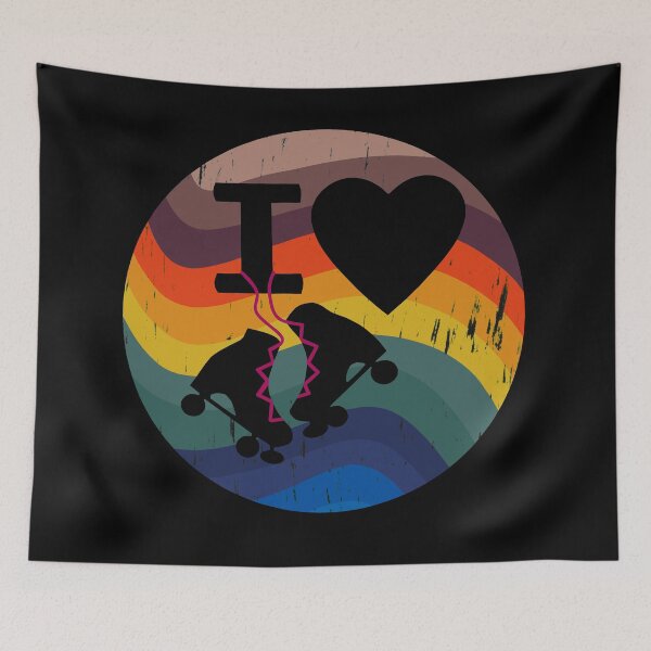 Item preview, Retro I Love Roller Skating Distressed Look designed and sold by Trace1234.