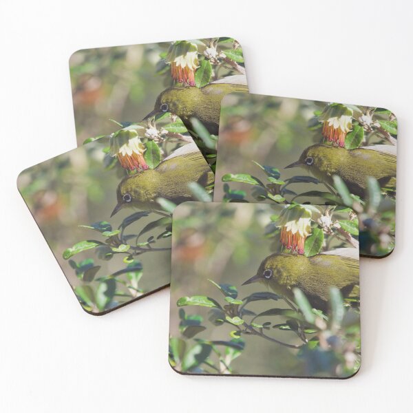 Item preview, Native West Australian bird called the Silvereye closeup designed and sold by hendrikspix.