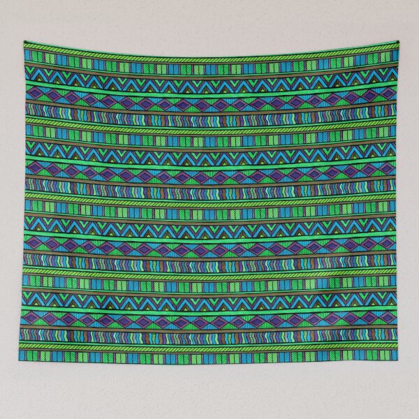 Item preview, Purple Green Blue Shapes Pattern designed and sold by EmiHano.