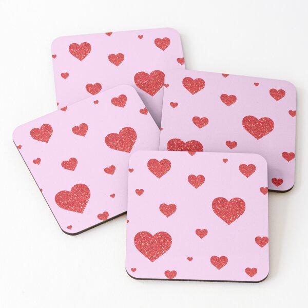 Item preview, Red Glitter Hearts designed and sold by BelindaFuller.