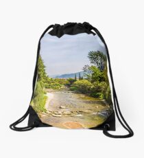 springtime river Drawstring Bag