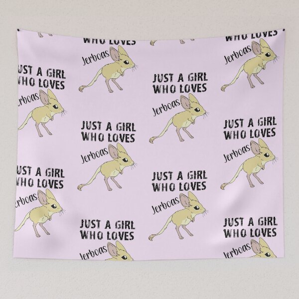 Item preview, Just a Girl Who Loves Jerboas - black text designed and sold by DesignsBySaxton.