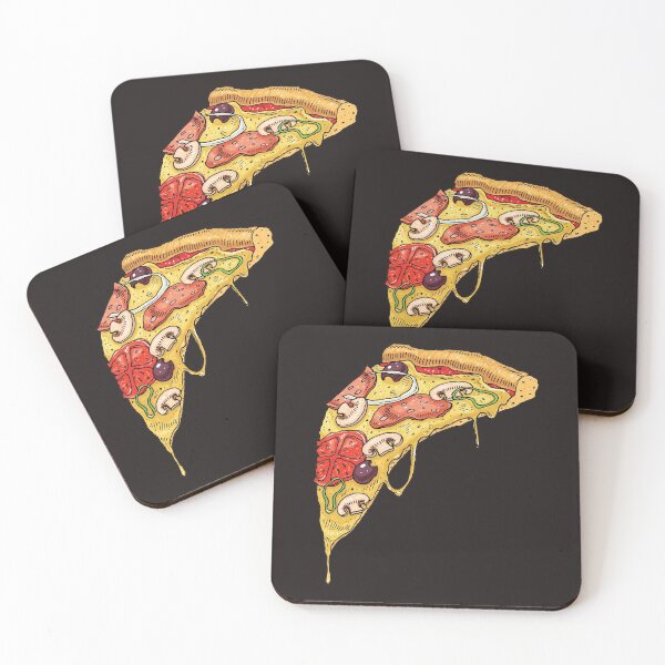 Item preview, Slice of Cheesy Mushroom Salami and Olives Pizza designed and sold by Alicia Chee.