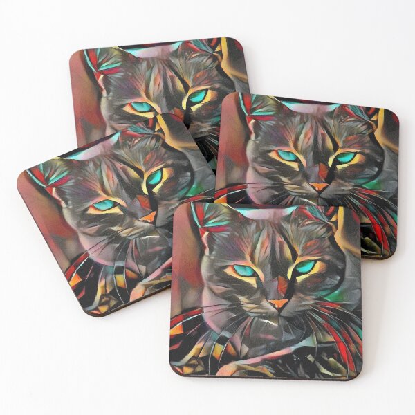 Aperçu de l'œuvre Bad le rouge, chat - chat, félin, félin, gato, chat, minou, Lea Roche Peintures créée et vendue par L. ROCHE.