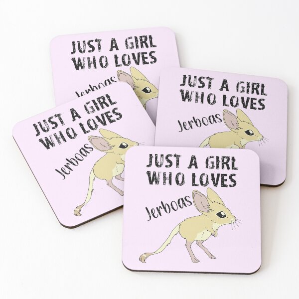 Item preview, Just a Girl Who Loves Jerboas - black text designed and sold by DesignsBySaxton.