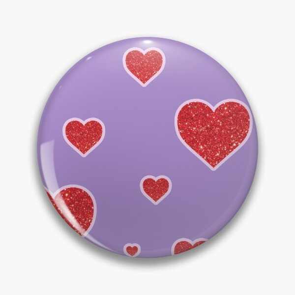 Item preview, Red Glitter Hearts on Lavender Purple designed and sold by BelindaFuller.