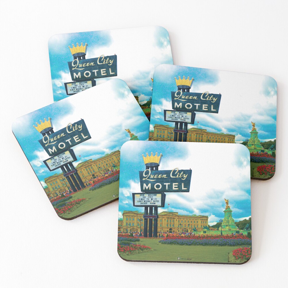 Queen City Palace Motel Coasters (Set of 4)