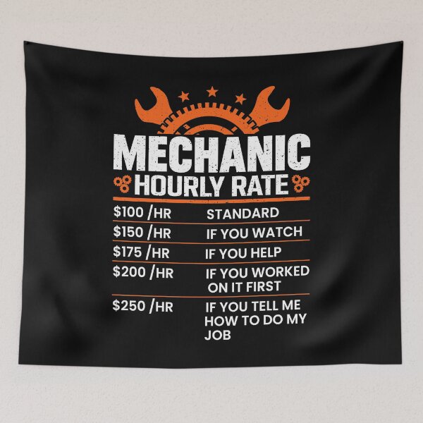 Item preview, Funny Mechanic Hourly Rate Gift Shirt Labor Rates designed and sold by Best Designer.