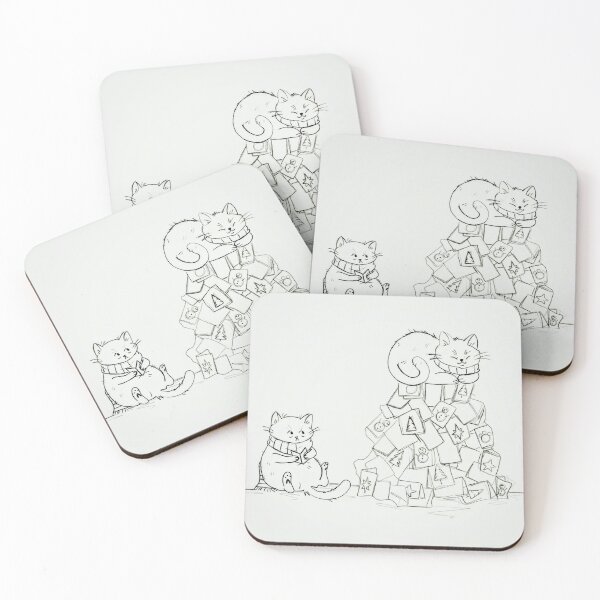 Item preview, Christmas card cats  designed and sold by deedeedooodles.