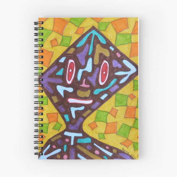 Item preview, Strange face trapezoid brown on yellow designed and sold by Rozenn Artiste.