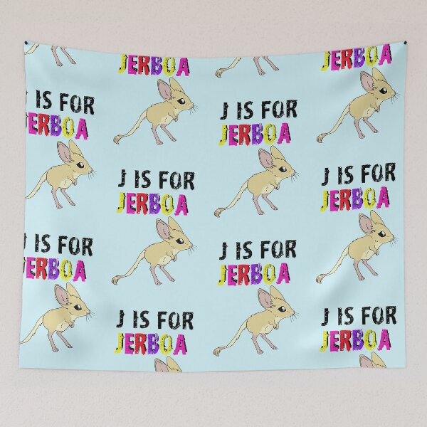 Item preview, J is for Jerboa - Rainbow cute fluffy animal designed and sold by DesignsBySaxton.