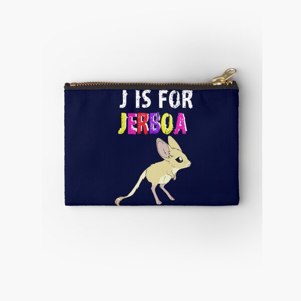Item preview, J is for Jerboa - white and Rainbow text cute fluffy animal designed and sold by DesignsBySaxton.