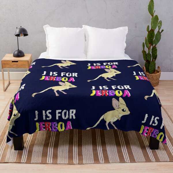 Item preview, J is for Jerboa - white and Rainbow text cute fluffy animal designed and sold by DesignsBySaxton.