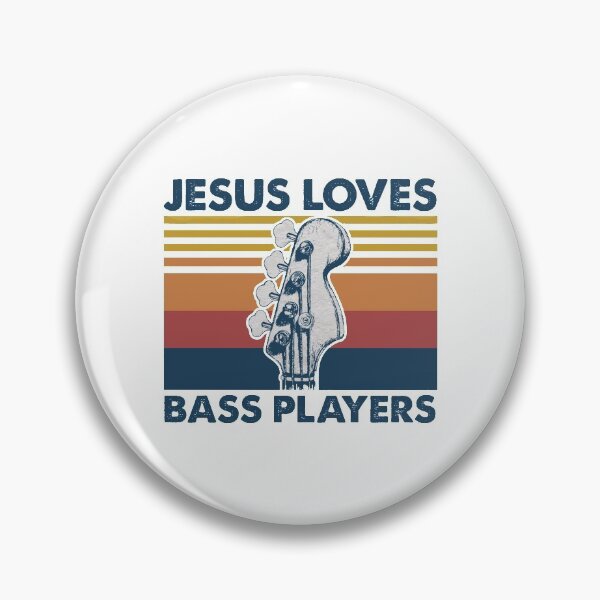 Item preview, Jesus Loves Bass Players Retro Style Gift designed and sold by ThomasTrump.