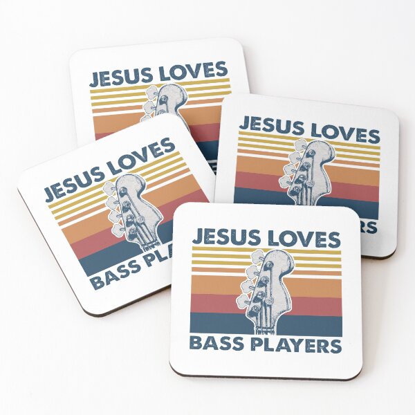 Item preview, Jesus Loves Bass Players Retro Style Gift designed and sold by ThomasTrump.