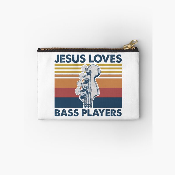 Item preview, Jesus Loves Bass Players Retro Style Gift designed and sold by ThomasTrump.