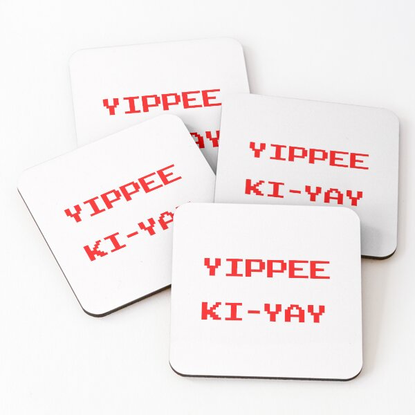 Item preview, Yippee ki yay - funny retro vintage arcade style red/white typography designed and sold by Deegital18.