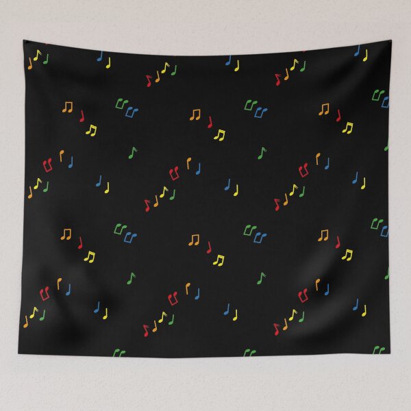 Item preview, Rainbow Musical Note (Black Background) designed and sold by Jelly Bear.