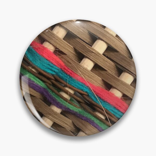 Item preview, Framed Basket - Multi Colored Yarn and Rusty Wire designed and sold by WeepingGrove.