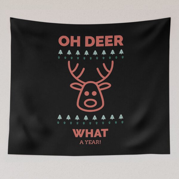 Item preview, Oh deer what a year christmas funny pun designed and sold by aesthytics.