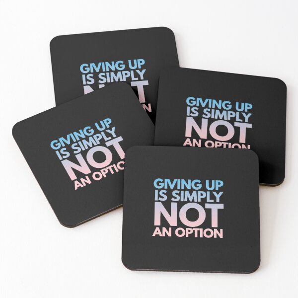 Item preview, Giving up is simply not an option.  (blue-red) designed and sold by Fit & Fun  Gallery.