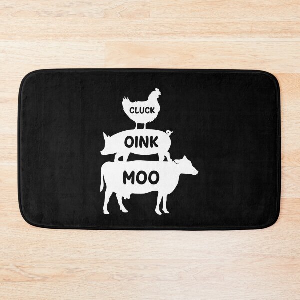 Item preview, Funny Farmer Barnyard Kitchen Humor Cluck Oink Moo designed and sold by ThreadsNouveau.