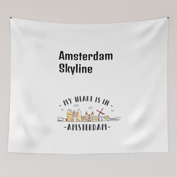 Item preview, White Amsterdam Skyline designed and sold by DamaliePierre.