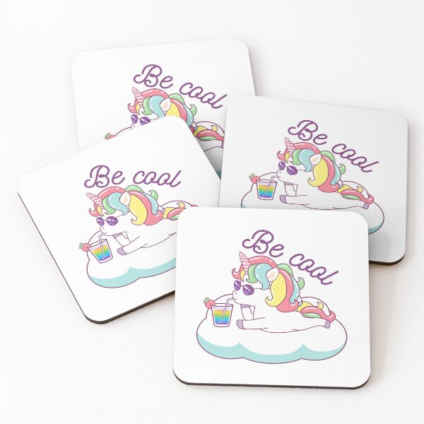 Item preview, Be cool unicorn designed and sold by Curlyhaire.