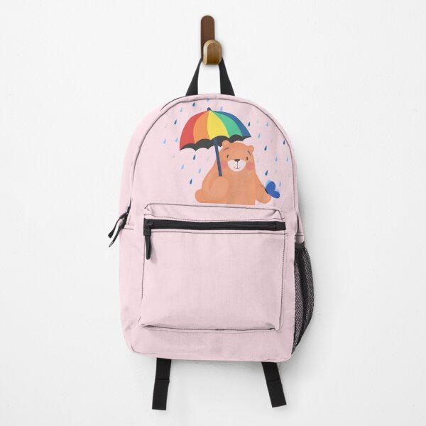 Item preview, Rainy Day - Jelly the Bear (Light Pink Background) designed and sold by Jelly Bear.
