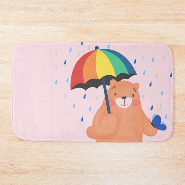 Item preview, Rainy Day - Jelly the Bear (Light Pink Background) designed and sold by Jelly Bear.