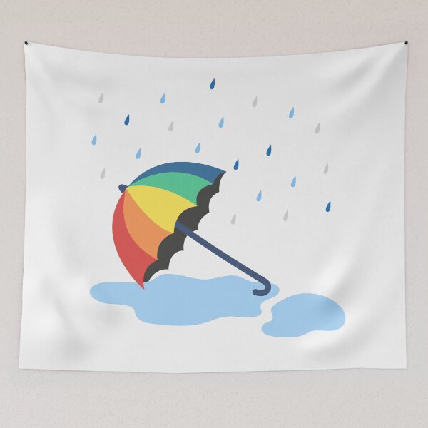 Item preview, Rainy Day - Rainbow Umbrella designed and sold by Jelly Bear.