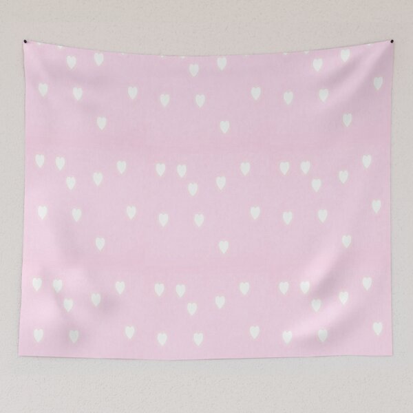 Item preview, White hearts on pink designed and sold by tetibright.