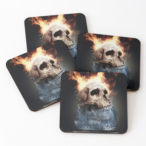 Aperçu de l'œuvre Skull on fire créée et vendue par Frimousse-8695.