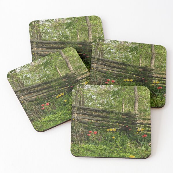 Item preview, Colorful Tulips and a Rustic Fence - Enjoying the Beauty of Spring designed and sold by Georgia Mizuleva.