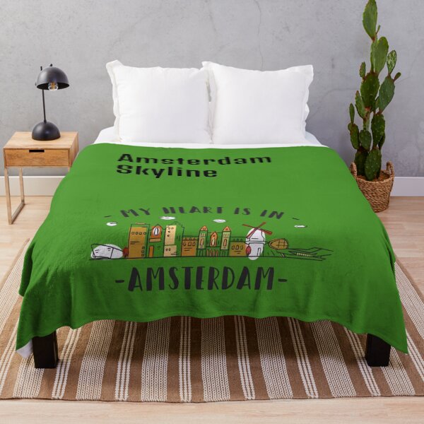 Item preview, Green Amsterdam Skyline designed and sold by DamaliePierre.